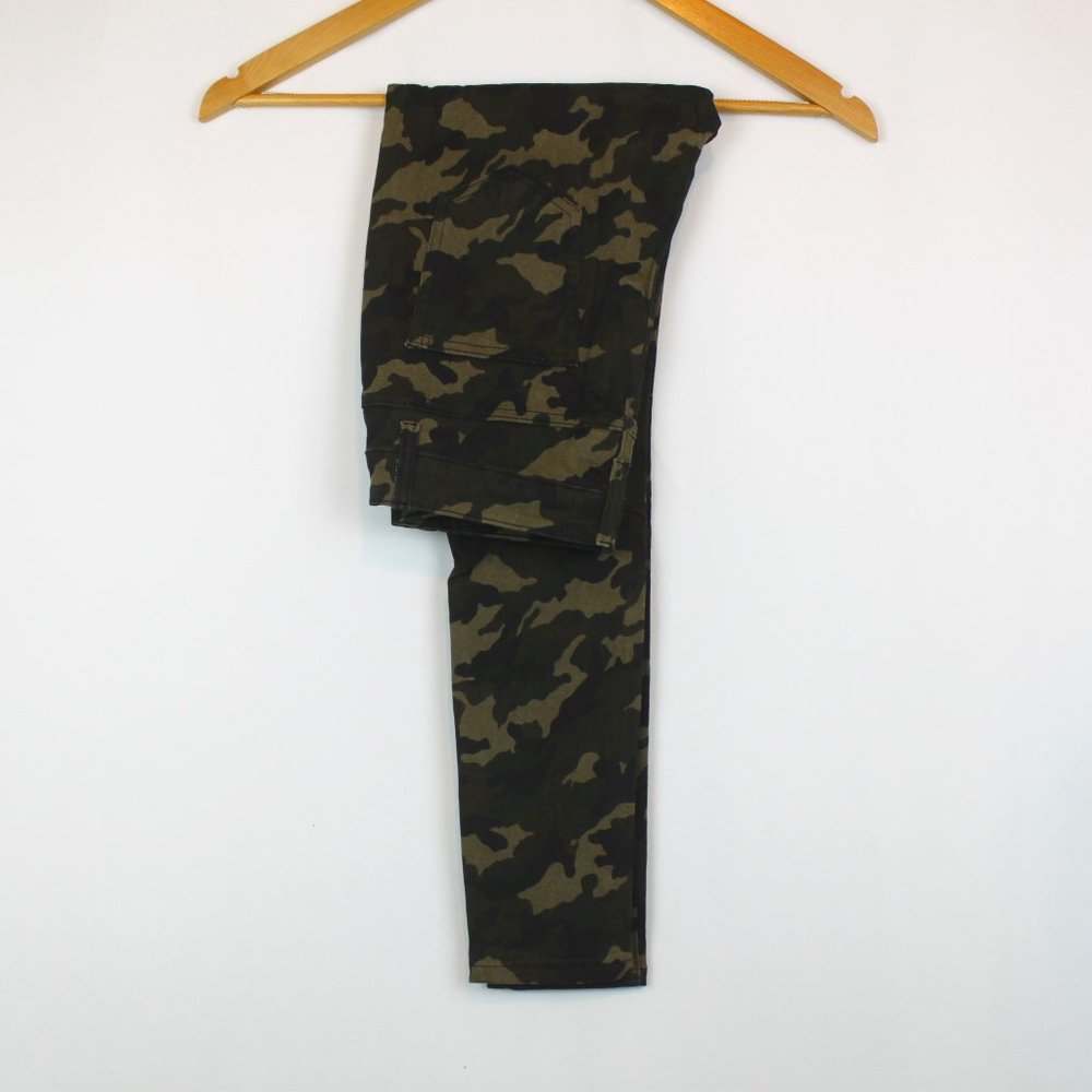 Moda Green Camouflage Skinny Leggings Jeans